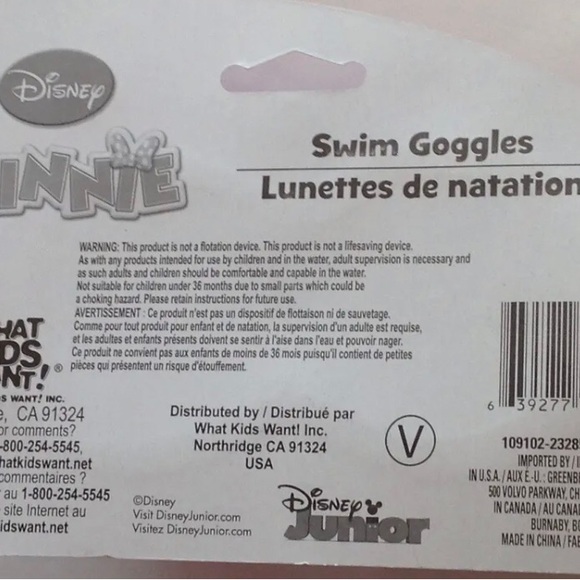 Disney Minnie Mouse Daisy Duck Childs Swim Goggles Eye Protection New - Picture 2 of 2